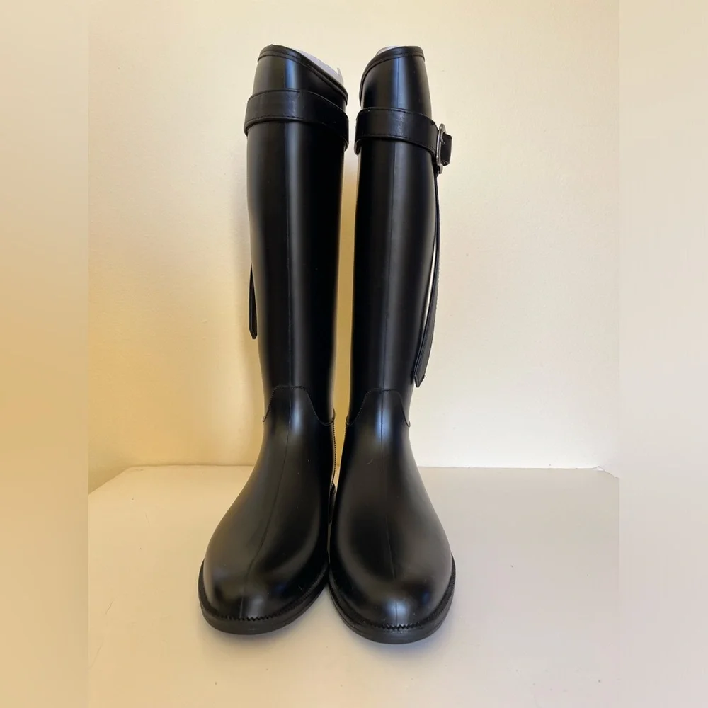 NWT - Dirty Laundry Women’s Rain Boots- Knee High in Black - Size 6